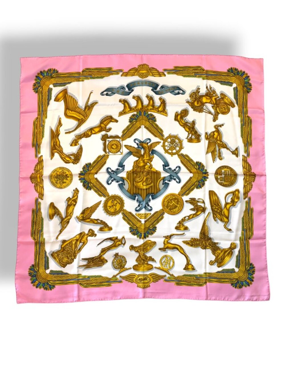 Hermes Silk Scarf Carre 90 Les Parures Du Vent  Joachim Metz